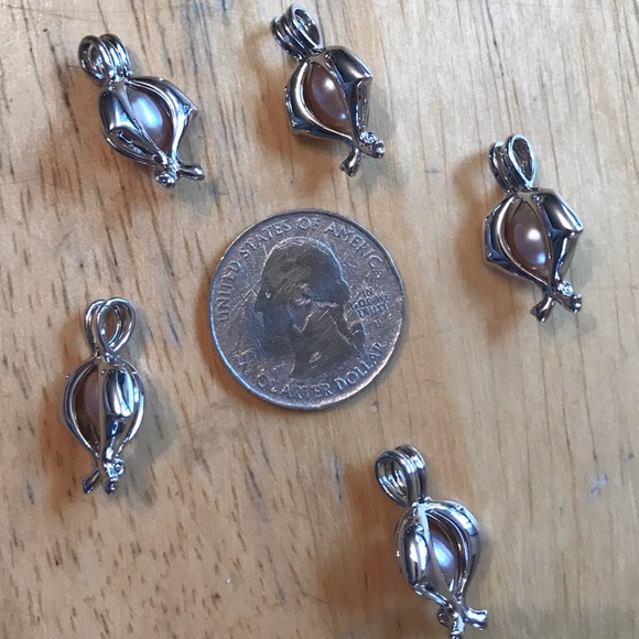Jewelry - Wholesale Lot of 5 Dolphin Lockets with Pearls